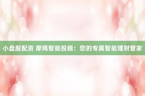小盘股配资 摩羯智能投顾：您的专属智能理财管家
